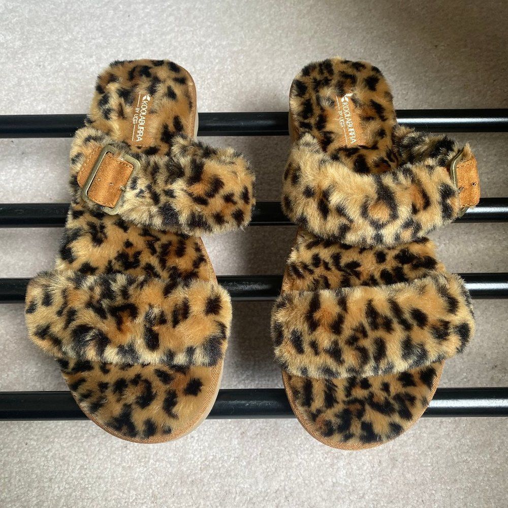 KOOLABURRA By UGG Women Furr-ah Plush Sandals - NEW NWOB - Picture 2 of 8